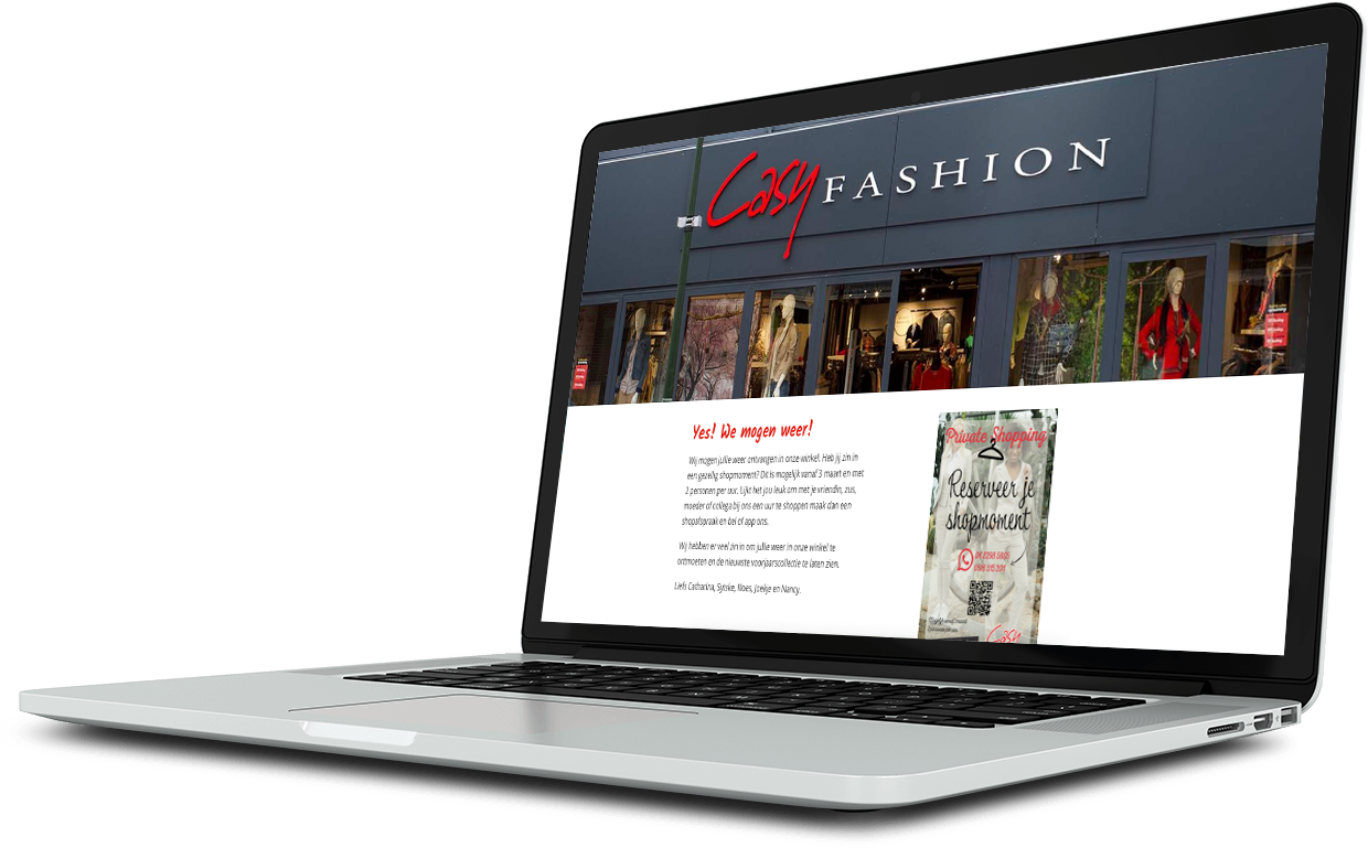 Website Casy Fashion damesmode Oosterwolde